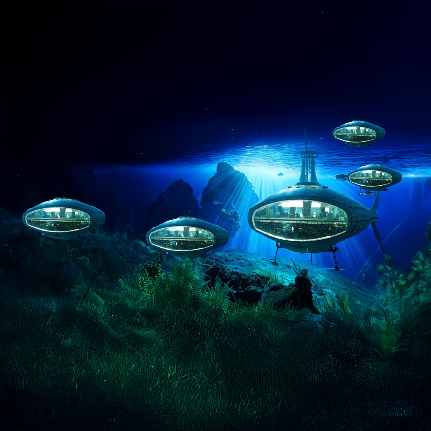 Underwater city visualization
