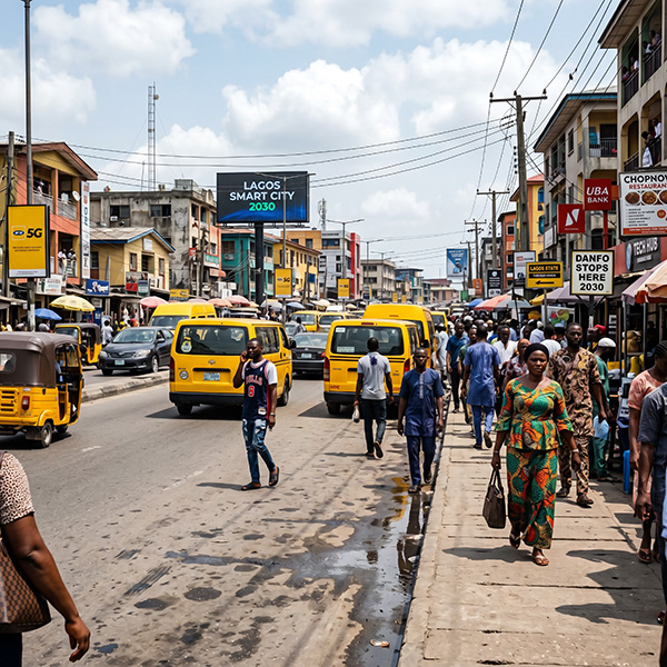 Lagos urban district and transport corridor