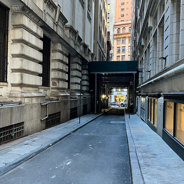 Historic alleyways in the Financial District