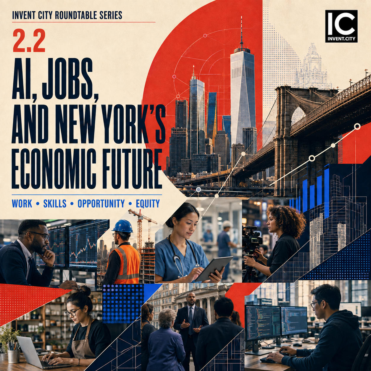 AI, Jobs, and New York’s Economic Future event poster